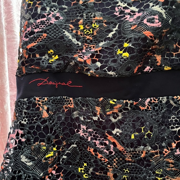 Desigual Lace Dress Hidden Zipper Sz 42 (Sz 6) - Picture 2 of 6